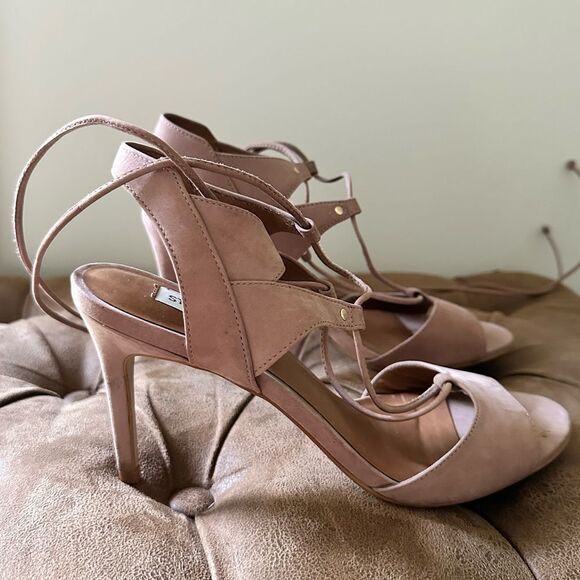 Steve Madden Suede Lace-Up Dress Sandals - Picture 5 of 9